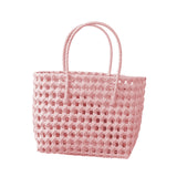 Maxbell Women Woven Handbag Large Capacity Trendy Top Handle Bag for Vacation Dating