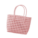 Maxbell Women Woven Handbag Large Capacity Trendy Top Handle Bag for Vacation Dating