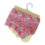 Maxbell Women Open Toe Half Socks Soft Forefoot Liner Socks for Sandal Clogs Outdoor Blue and Red