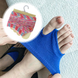 Maxbell Women Open Toe Half Socks Soft Forefoot Liner Socks for Sandal Clogs Outdoor Blue and Red