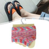 Maxbell Women Open Toe Half Socks Soft Forefoot Liner Socks for Sandal Clogs Outdoor Blue and Red