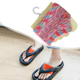 Maxbell Women Open Toe Half Socks Soft Forefoot Liner Socks for Sandal Clogs Outdoor Blue and Red