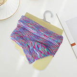 Maxbell Women Open Toe Half Socks Soft Forefoot Liner Socks for Sandal Clogs Outdoor Purple