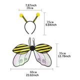 Maxbell Kids Fairy Wing with Headband Outfit Funny Kids Party Prop for Parties Stage Yellow