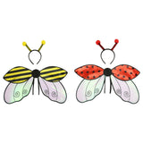 Maxbell Kids Fairy Wing with Headband Outfit Funny Kids Party Prop for Parties Stage Yellow