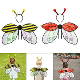 Maxbell Kids Fairy Wing with Headband Outfit Funny Kids Party Prop for Parties Stage Yellow