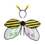 Maxbell Kids Fairy Wing with Headband Outfit Funny Kids Party Prop for Parties Stage Yellow