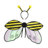 Maxbell Kids Fairy Wing with Headband Outfit Funny Kids Party Prop for Parties Stage Yellow