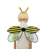 Maxbell Kids Fairy Wing with Headband Outfit Funny Kids Party Prop for Parties Stage Yellow