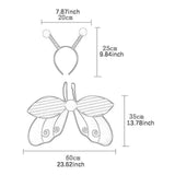 Maxbell Kids Fairy Wing with Headband Outfit Funny Kids Party Prop for Parties Stage Red