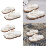 Maxbell Womens Platform Flip Flops Beach Shoes for Vacation Traveling Outdoor Indoor 36 to 37