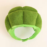 Maxbell Plush Headgear Hat Broccoli Headwear Photo Props Headdress Toy Vegetable Hat