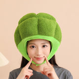 Maxbell Plush Headgear Hat Broccoli Headwear Photo Props Headdress Toy Vegetable Hat