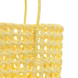 Maxbell Womens Woven Handbag Lightweight Top Handle Bag for Dating Holiday Commuting Yellow