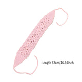 Maxbell Crochet Hair Bandana Headwrap Hairbands for Role Play Photo Shoot Masquerade Pink Butterfly