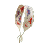 Maxbell Crochet Hair Bandana Headwrap Hairbands for Role Play Photo Shoot Masquerade Red Violet