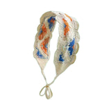 Maxbell Crochet Hair Bandana Headwrap Hairbands for Role Play Photo Shoot Masquerade Orange Blue