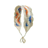 Maxbell Crochet Hair Bandana Headwrap Hairbands for Role Play Photo Shoot Masquerade Orange Blue