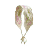 Maxbell Crochet Hair Bandana Headwrap Hairbands for Role Play Photo Shoot Masquerade Pink Green