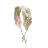 Maxbell Crochet Hair Bandana Headwrap Hairbands for Role Play Photo Shoot Masquerade Pink Green