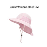 Maxbell Wide Brim Bucket Hat for Kids Breathable Sun Hat for Outdoor Garden Climbing Pink