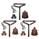 Maxbell 5 Pieces Medieval Belt Bag Skirt Hikes Bottle for Fantasy Events Masquerades Black