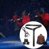 Maxbell 5 Pieces Medieval Belt Bag Skirt Hikes Bottle for Fantasy Events Masquerades Black