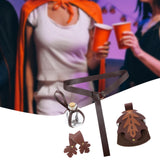 Maxbell 5 Pieces Medieval Belt Bag Skirt Hikes Bottle for Fantasy Events Masquerades Brown