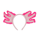 Maxbell Axolotl Headband and Tail Set Cute Axolotl Costume for Role Playing Festival Pink