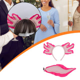 Maxbell Axolotl Headband and Tail Set Cute Axolotl Costume for Role Playing Festival Pink