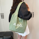 Maxbell Polyester Tote Bag for Women Washable Trendy Handbag for Vacation Gym Spring green