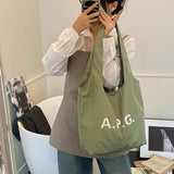 Maxbell Polyester Tote Bag for Women Washable Trendy Handbag for Vacation Gym Spring green