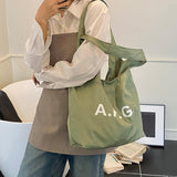Maxbell Polyester Tote Bag for Women Washable Trendy Handbag for Vacation Gym Spring green