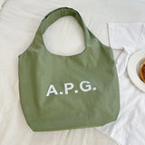 Maxbell Polyester Tote Bag for Women Washable Trendy Handbag for Vacation Gym Spring green