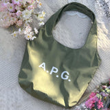 Maxbell Polyester Tote Bag for Women Washable Trendy Handbag for Vacation Gym Spring green