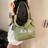 Maxbell Polyester Tote Bag for Women Washable Trendy Handbag for Vacation Gym Spring green