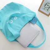 Maxbell Polyester Tote Bag for Women Washable Trendy Handbag for Vacation Gym Spring blue