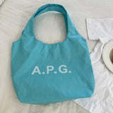 Maxbell Polyester Tote Bag for Women Washable Trendy Handbag for Vacation Gym Spring blue