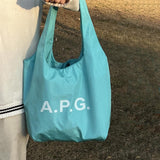 Maxbell Polyester Tote Bag for Women Washable Trendy Handbag for Vacation Gym Spring blue