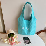 Maxbell Polyester Tote Bag for Women Washable Trendy Handbag for Vacation Gym Spring blue