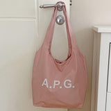 Maxbell Polyester Tote Bag for Women Washable Trendy Handbag for Vacation Gym Spring pink
