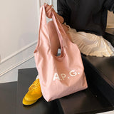 Maxbell Polyester Tote Bag for Women Washable Trendy Handbag for Vacation Gym Spring pink