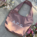 Maxbell Polyester Tote Bag for Women Washable Trendy Handbag for Vacation Gym Spring pink