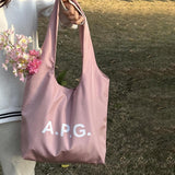 Maxbell Polyester Tote Bag for Women Washable Trendy Handbag for Vacation Gym Spring pink