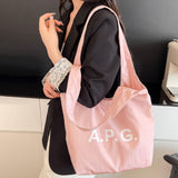 Maxbell Polyester Tote Bag for Women Washable Trendy Handbag for Vacation Gym Spring pink