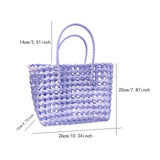 Maxbell Women's Woven Handbag Stylish Top Handle Bag for Commuting Vacation Shopping