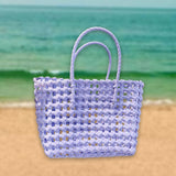 Maxbell Women's Woven Handbag Stylish Top Handle Bag for Commuting Vacation Shopping