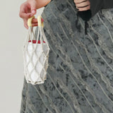 Maxbell Woven Rope Drink Carrier Sturdy with Double Handle for Cycling Travel Hiking