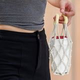 Maxbell Woven Rope Drink Carrier Sturdy with Double Handle for Cycling Travel Hiking