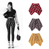 Maxbell Plaid Skirt Sturdy Women Novelty Half Body Spring Autumn Accessories Hip Hop Red